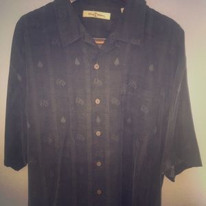 Tommy Bahama Button Down Black Casino Shirt
